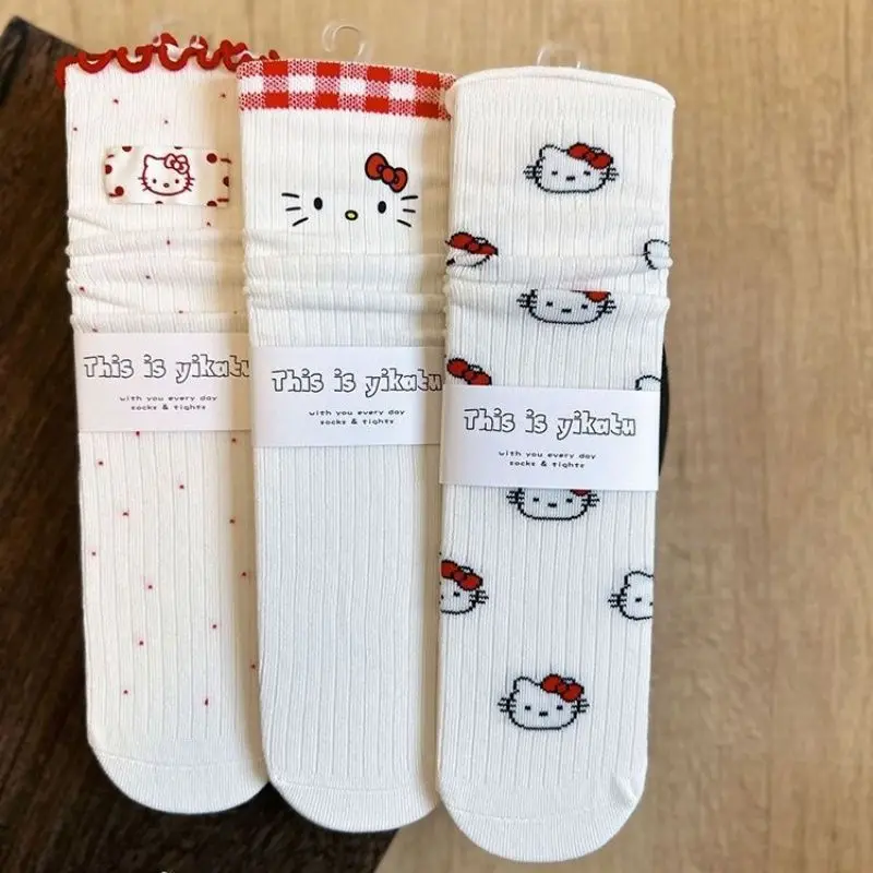 

New Hello Kitty Anime Peripherals, Cartoons, Cute Kids Socks, Girls Fashion, Foreign Stockings, Kindergarten Baby High Socks