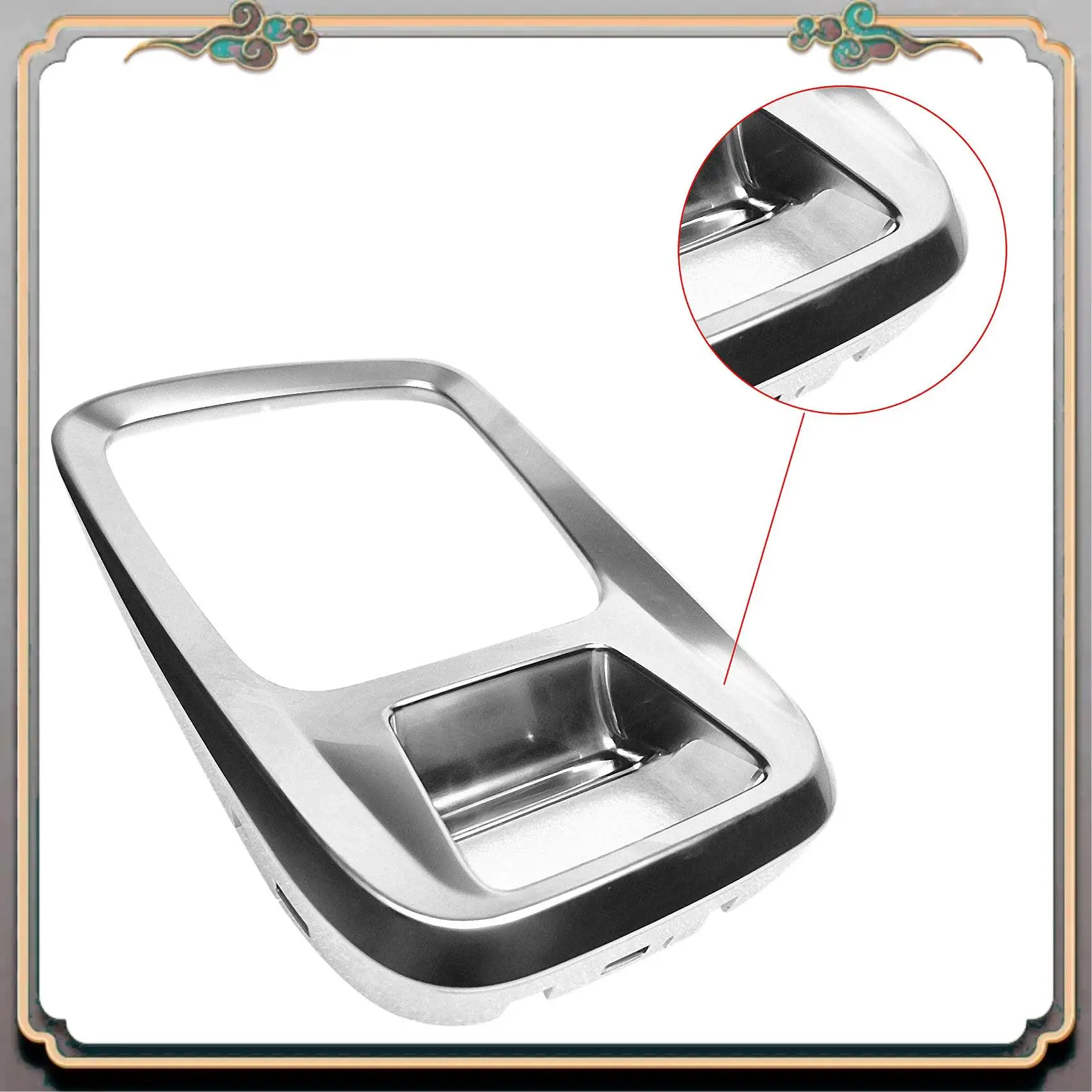 Reliable-For  3008 Chrome Replacement Gear Shift Box Cover Trim Sticker Decoration Frame Interior Accessories