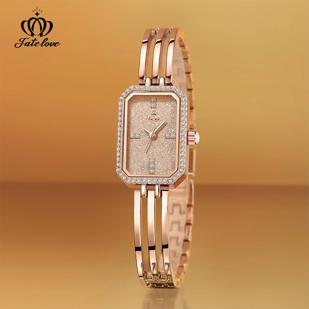 

Fate Love brand new rectangular niche exquisite waterproof women's steel strap quartz watch women's watch 920