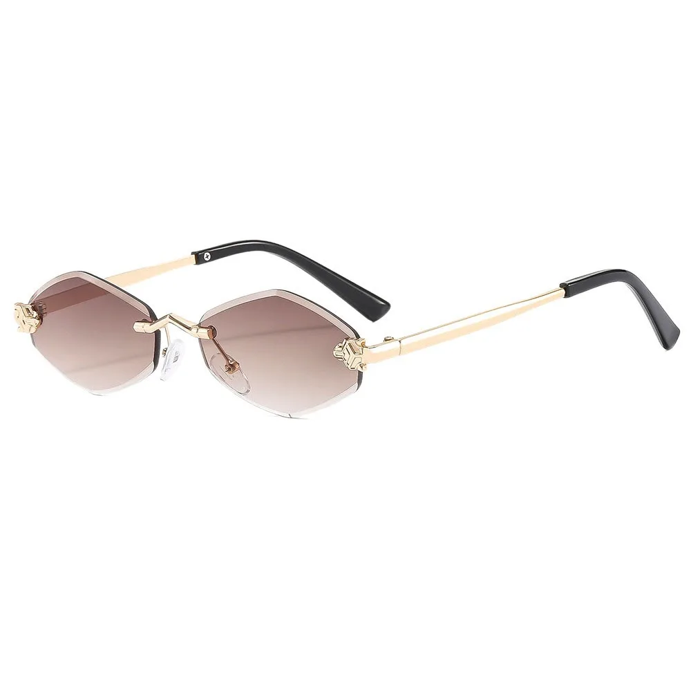 

UV400 Rhombus Sunglasses Frameless UV Protection UV Resistant Cycling Glass Eyewear Gradient Outdoor Sport Sunglasses Women