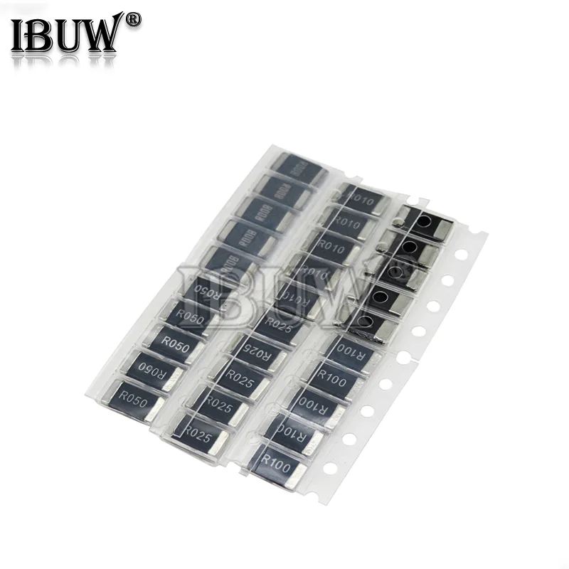 50PCS Alloy resistance 2512 SMD Resistor Samples kit 10 kinds*5PCS=50PCS R001 R002 R005 R008 R010 R015 R020 R025 R050 R100