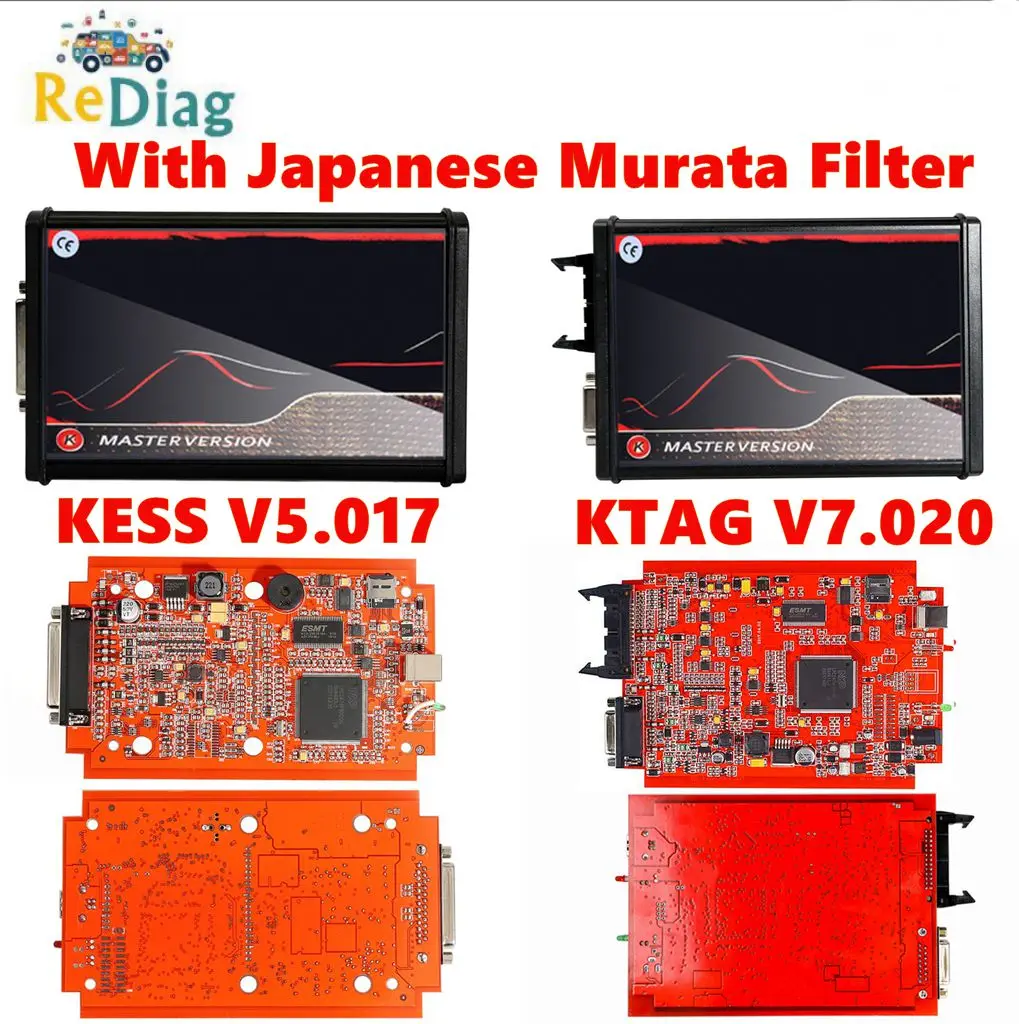 For KTAG V7.020 For Kess V2 V5.017 With Murata Filter OBD ECU Programmer Tool Support Car Trucks Master Unlimited Online