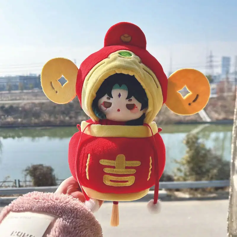 

In Stock God Of Wealth Hat Lantern Doll Clothes 10 20cm Cotton Doll Clothes Hat Festival Dressing Doll Clothing Accessory Toy