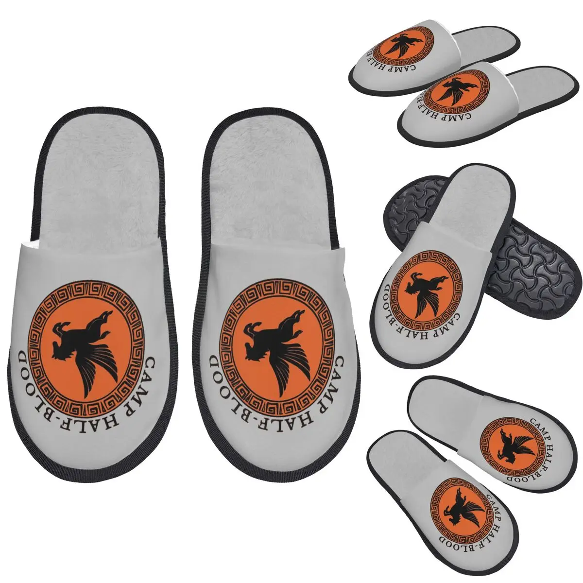 

Пользовательские тапочки Camp Half Blood, тапочки с логотипом Camp Half Blood, теплые мягкие женские домашние тапочки из пены с эффектом памяти, домашние пушистые туфли