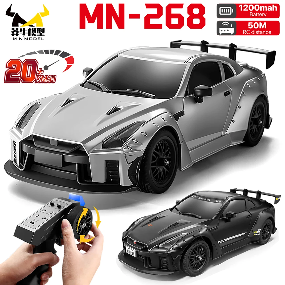 MN MODEL 1/16 RCカー MN268 20KM/H 後輪駆動車 1200mAhバッテリー 2.4Ghz ジャイロ搭載 デュアルタイヤ ドリフトレーシングカー