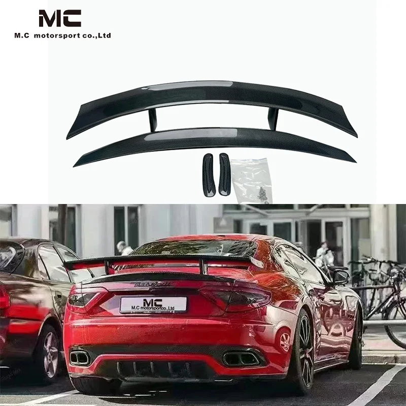 

Good fit Carbon Fiber Spoiler for Maserat Granturismo Trunk Spoiler Wing Gran Cabrio GT Car Accessories 4.2L 4.7L