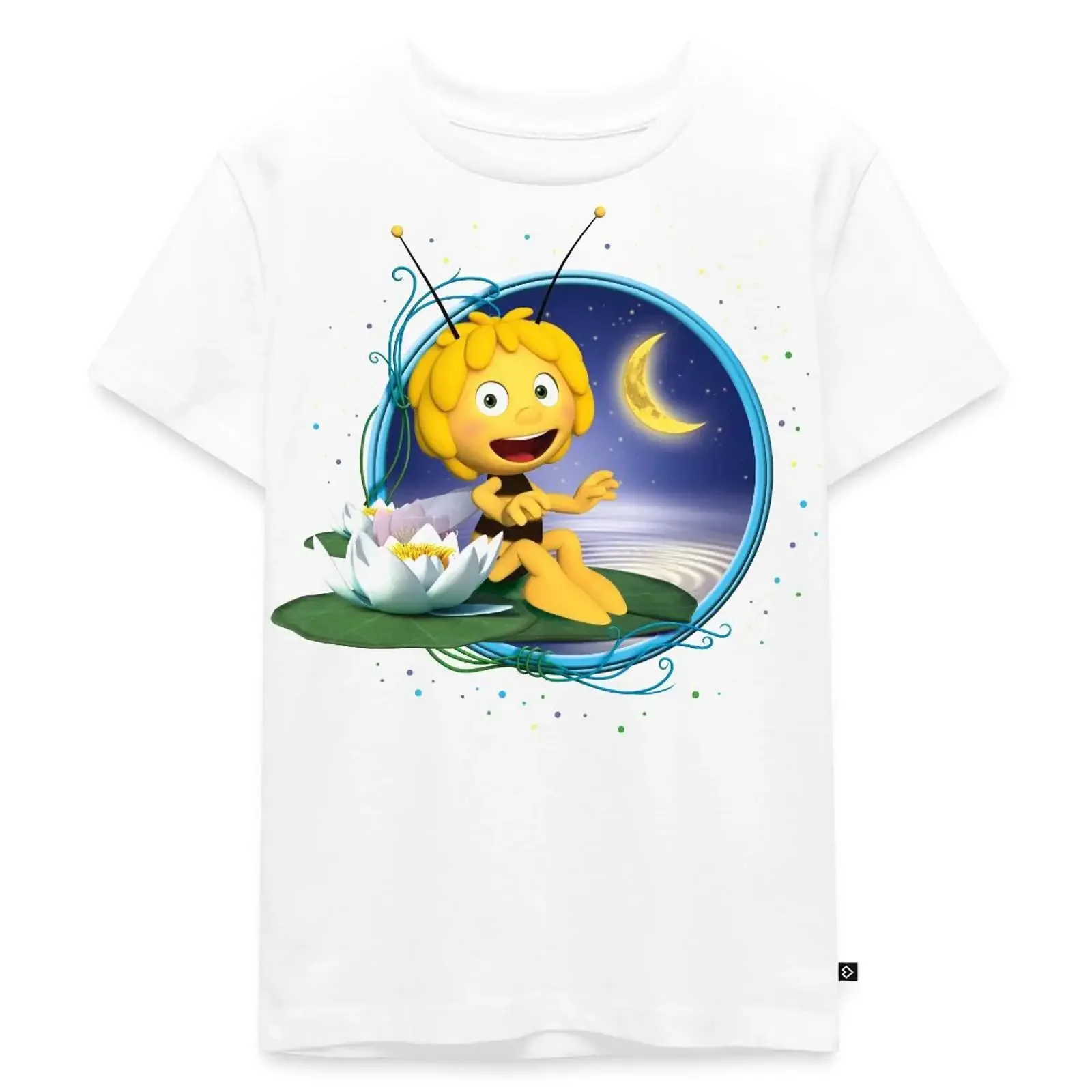 Spreadshirt Maya the Bee Moonlight Children's Premium T Shirt vintage Washed fashion Top For Everyday Wear Slightly Versatile