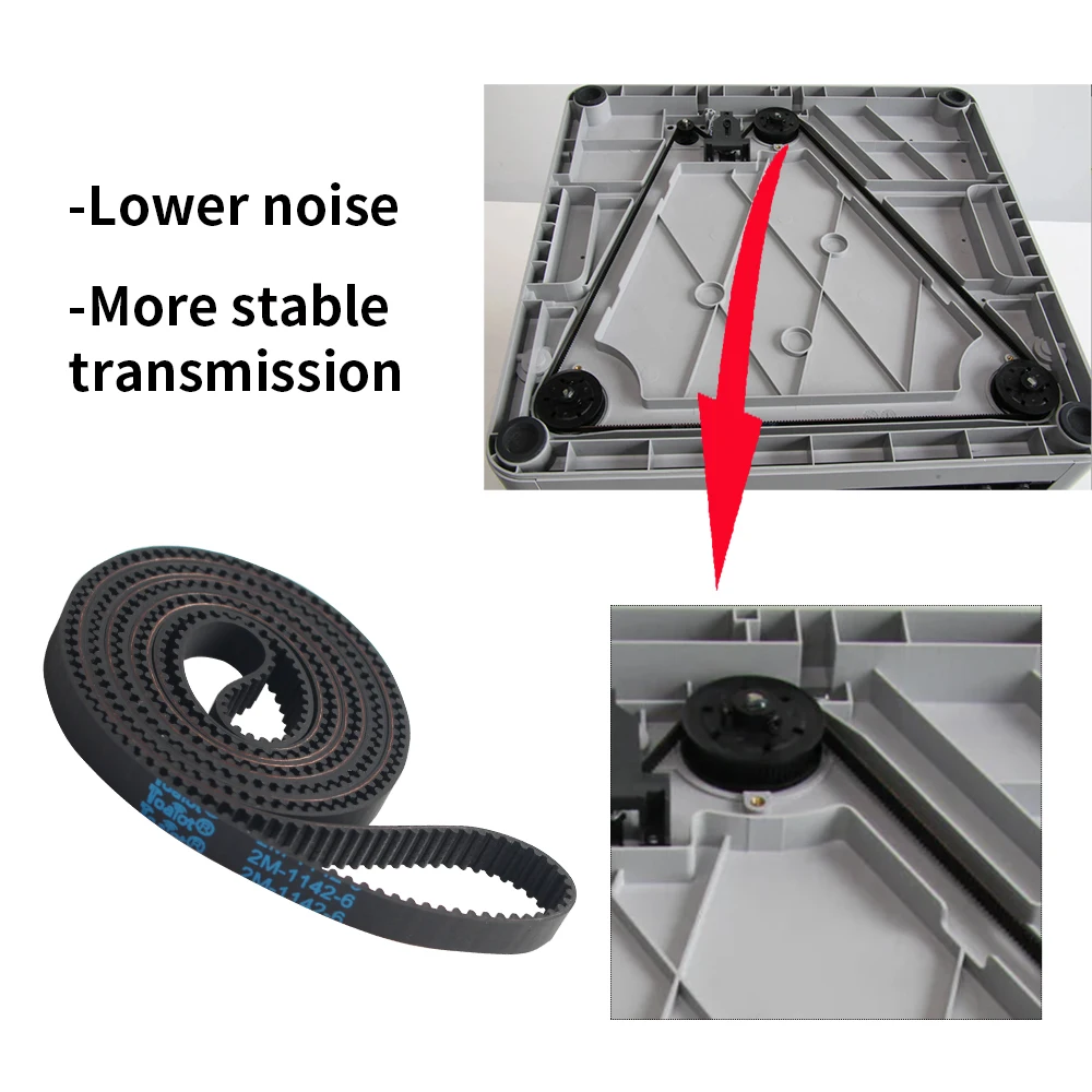 Belt For Bambu Lab X1 X1S P1P P1S X Y Z-axis Synchronous Belt Fiberglass Rubber 1142mm 1442mm for X1 series P1P 3D Printer Parts