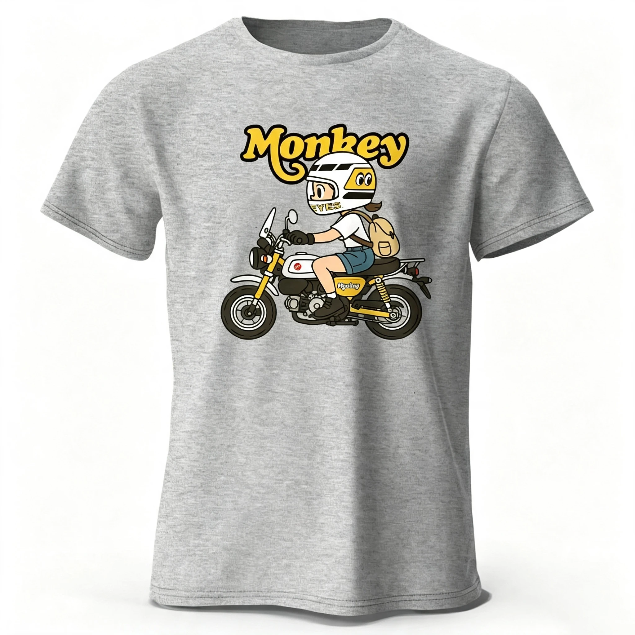 Monkey Motorcycle T-Shirt Summer Men's Tracksuit O-Neck Short Sleeve Pullover Breathable Sportswear Harajuku Fashion Streetwear