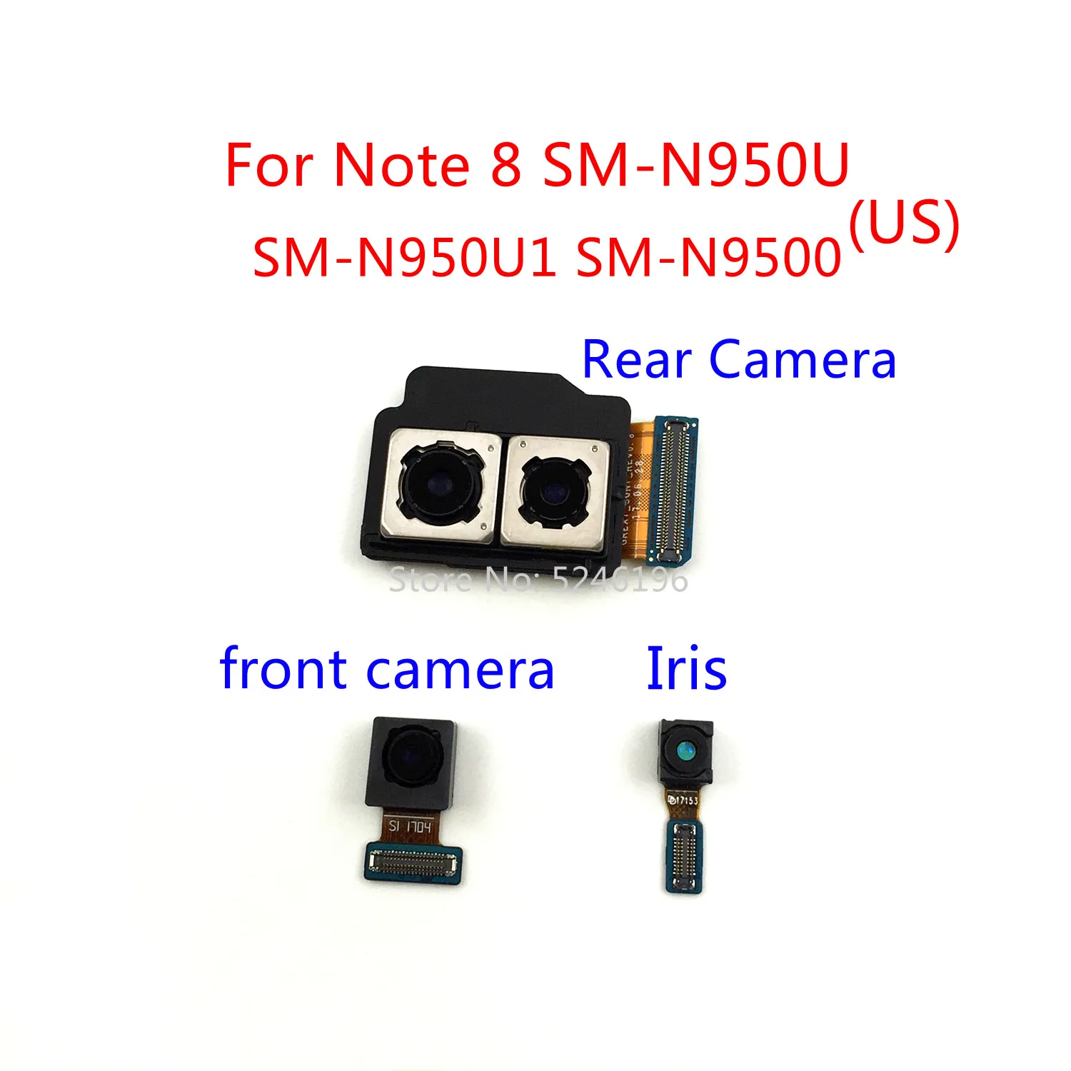 

1 шт. задняя большая основная задняя камера, передняя камера, идентификационный модуль для Samsung Galaxy Note 8 SM-N950U SM-N950U1 SM-N9500, замена детали.