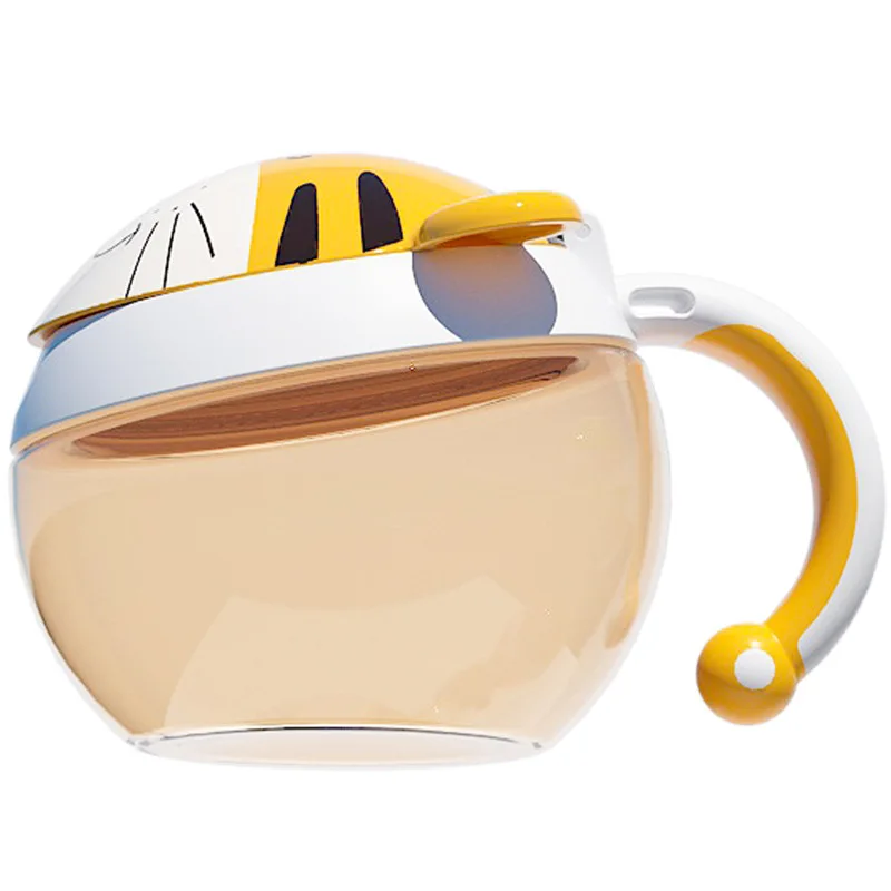 Neues Cartoon-Snackglas aus Kunststoff – tragbarer, luftdichter Tritan-Snacknapf für den Außenbereich, Baby-Futternapf, auslaufsicher, sicher, leicht zu reinigen