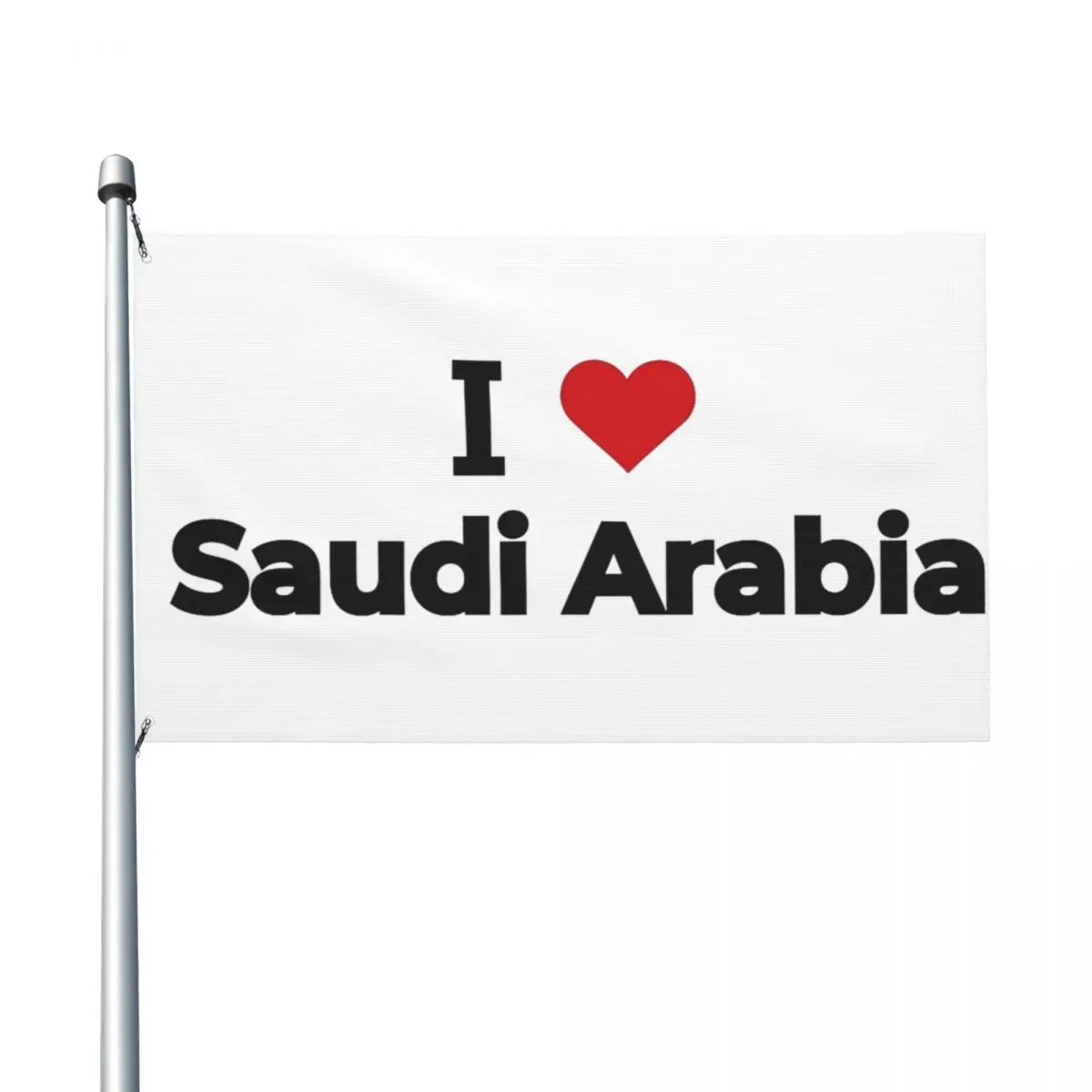 I Love Saudi Arabia Saudi National Day Flag Outdoor Banner 2 Grommets Decoration Vivid Color 2x3 3x5 4x6 5x8 FT Flags