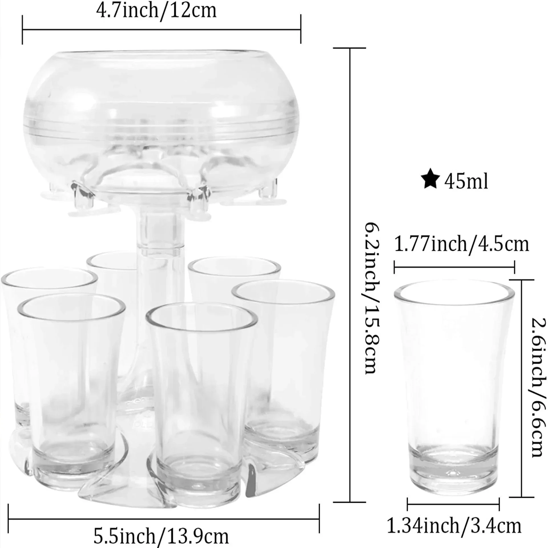 Outdoor Camping Equipment All Products Liquor Divider Liquor Beer Party Pouring Artifact Cocktail Set Six Cups