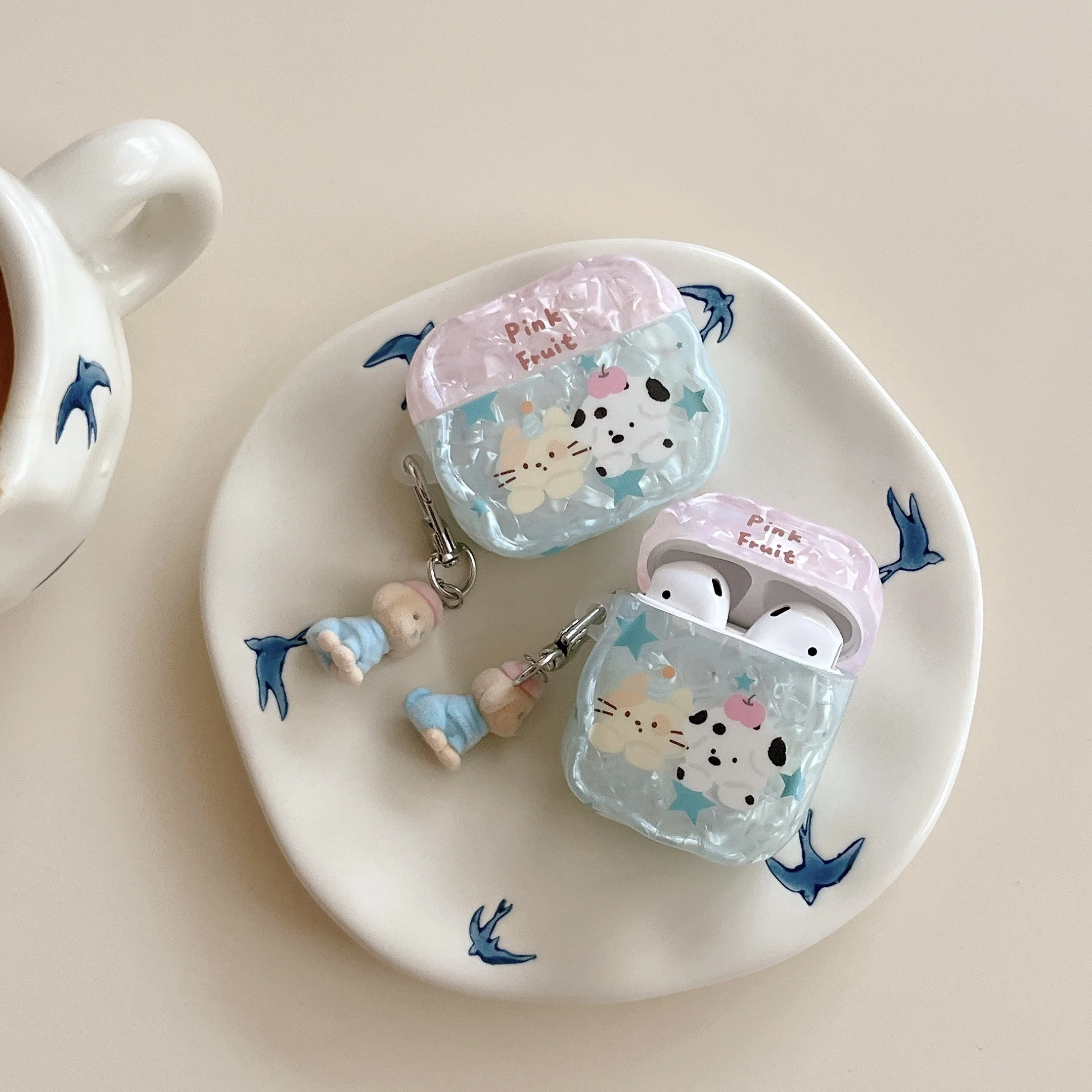 

Cute Cartoon Dog Puppy Earphone Case For Airpods Pro3 4 1 2 3 Cover Protection For Airpod Pro Pro2nd Fundas Clear Coque