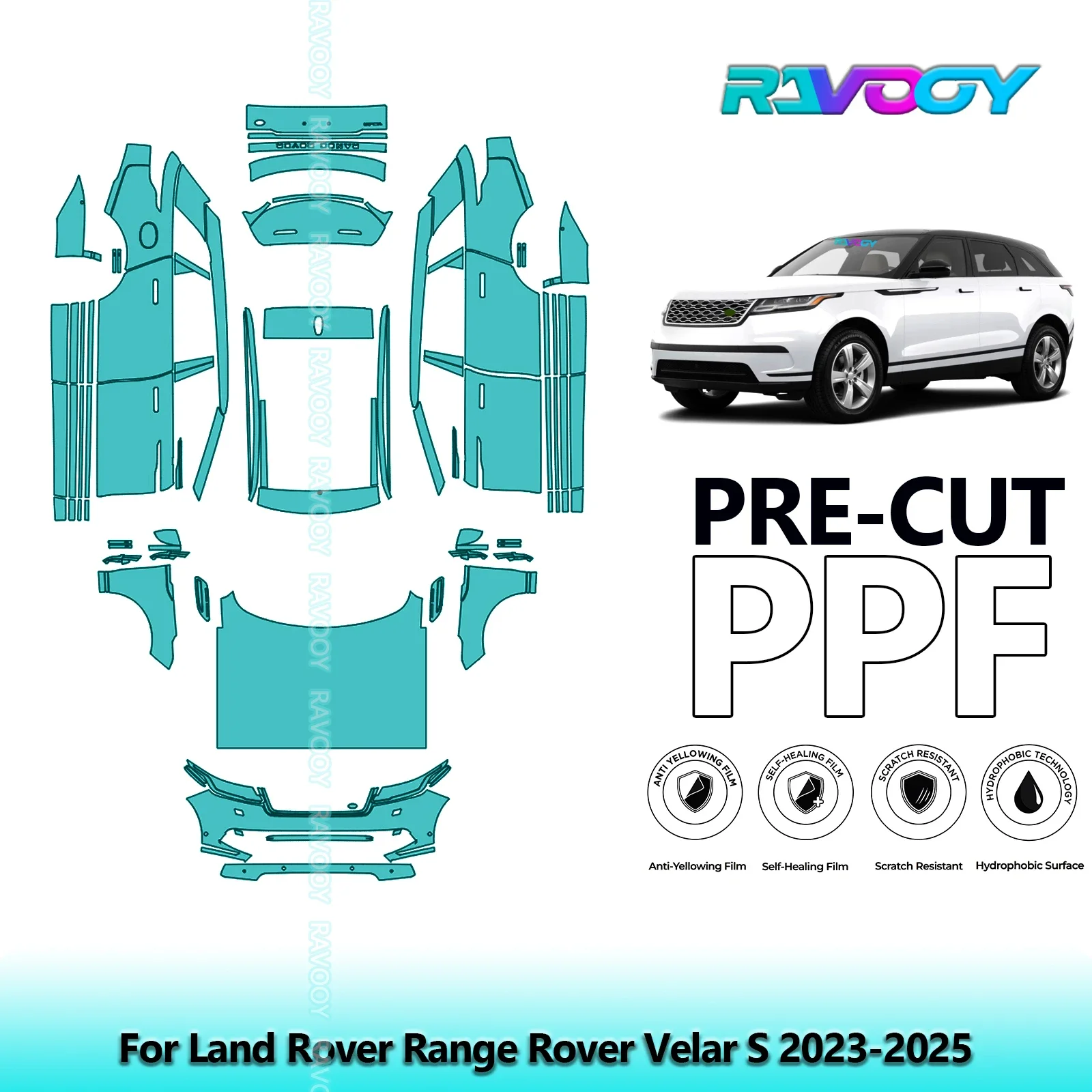 

8.5Mil Full Vehicle Precut PPF Paint Protection Film For Land Rover Range Rover Velar S 2023-2025