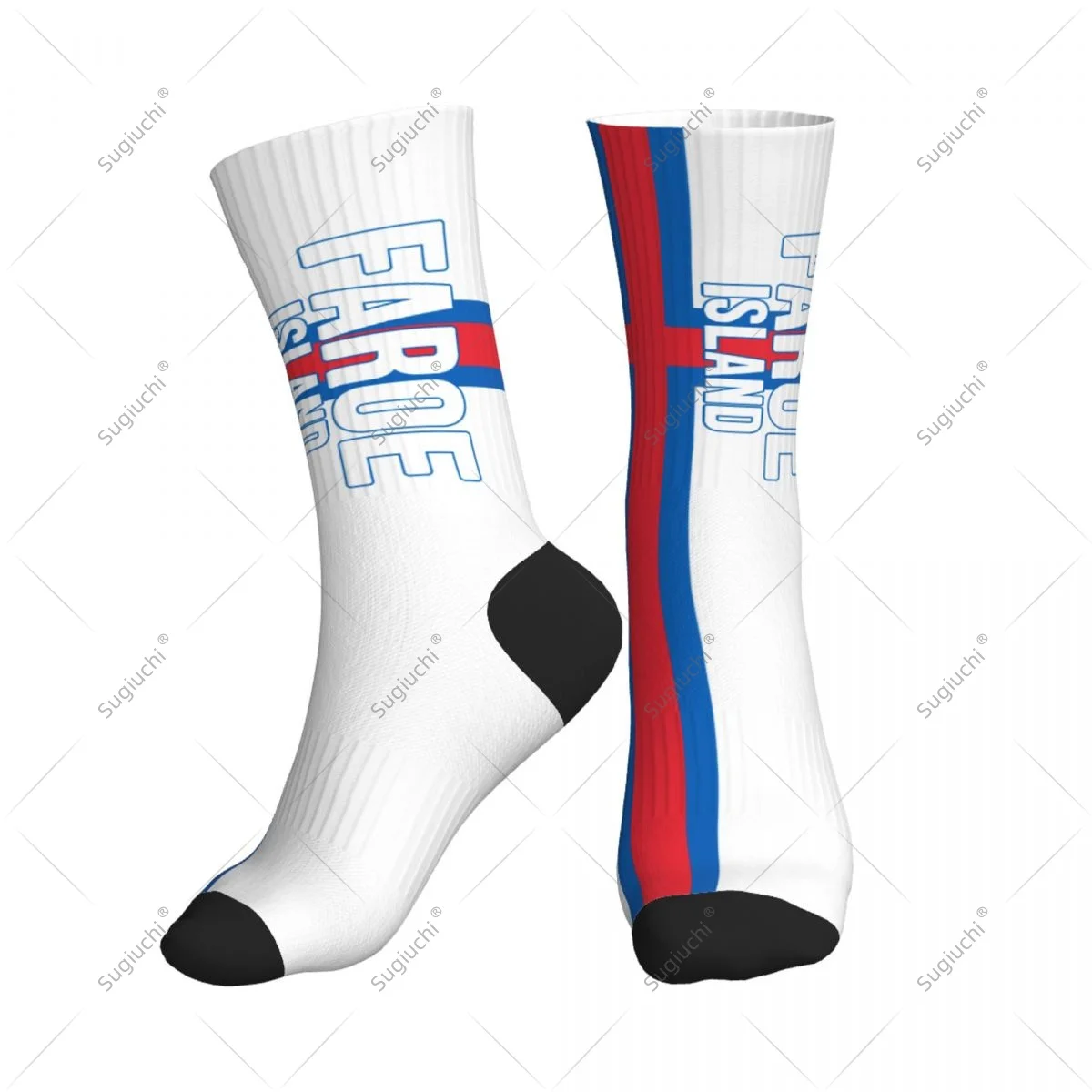 

Полиэстеровые носки до середины икры с 3D принтом флага островов Фроэ для мужчин и женщин, кавайные носки, уличные носки для скейтборда