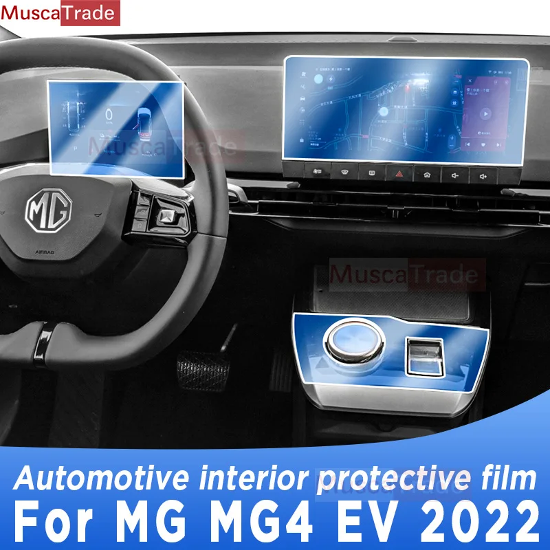 

For MG MG4 EV 2022 Gearbox Panel Navigation Screen Automotive Interior TPU Protective Film Cover Anti-Scratch Sticker Protect