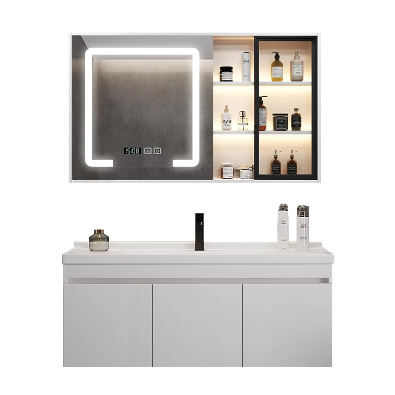 Simple modern ceramic integrated basin, bathroom cabinet combined bathroom, face wash, washbasin