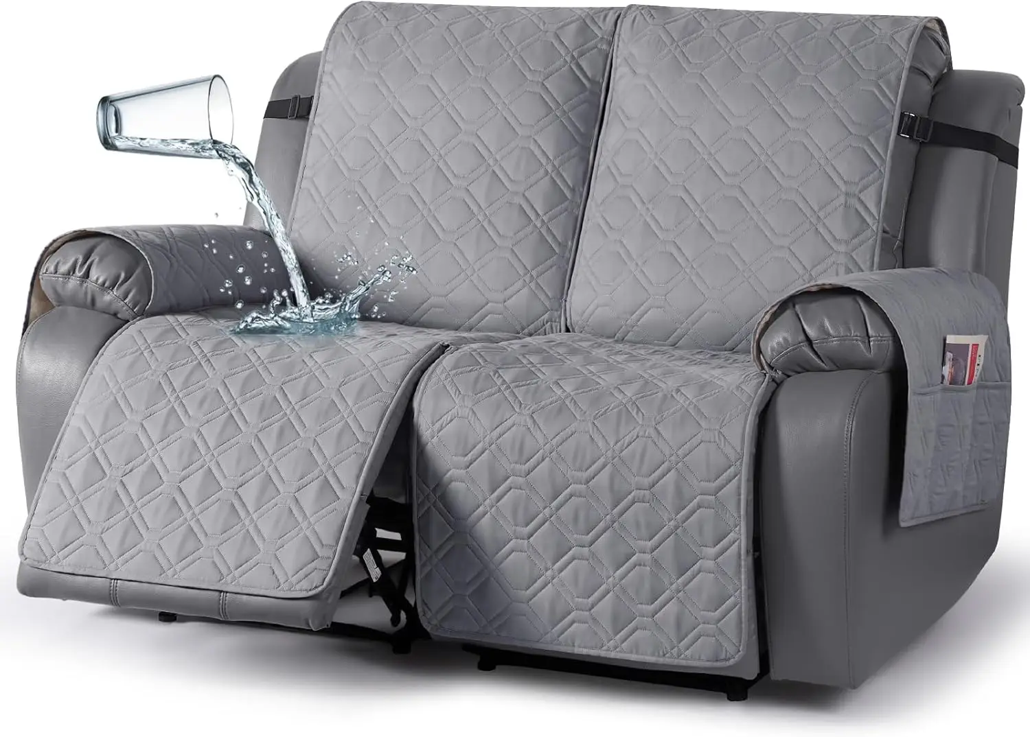 Funda impermeable para silla reclinable, fundas para sofá reclinable de 2 plazas, fundas antideslizantes para silla reclinable