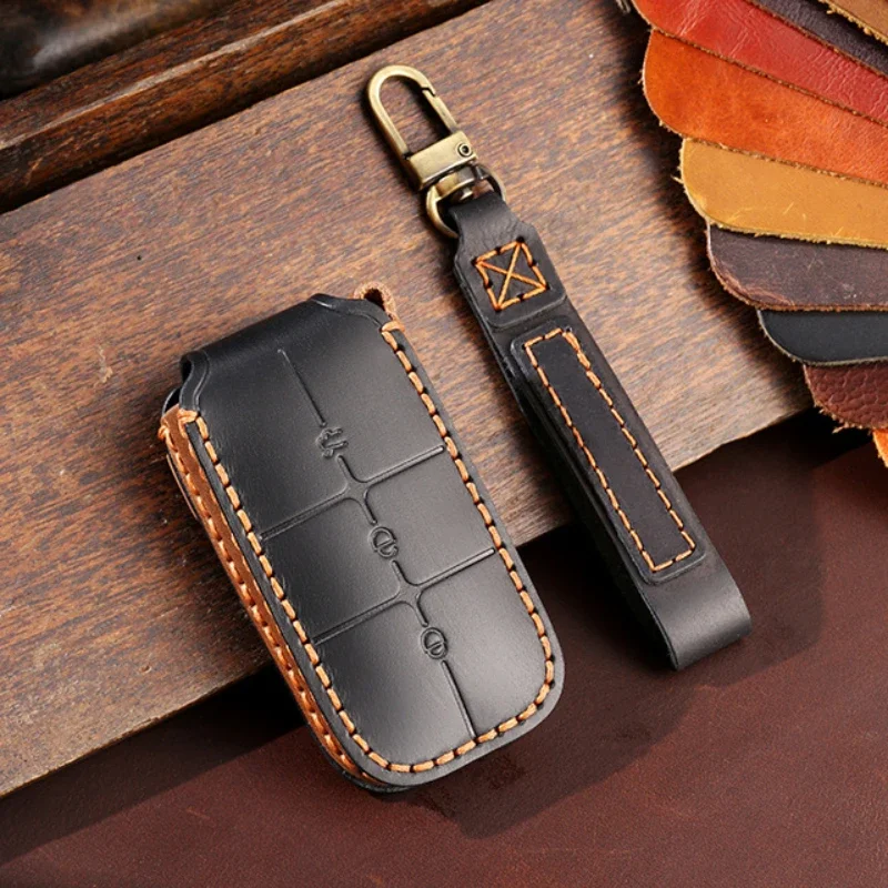 

1pc Leather Car Key Case For Geely Galaxy L7 2023 L6 MAX 1.5T Plus AIR PRO KeyChain Shell Remote Cover Holder Accessories