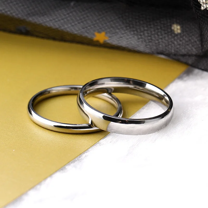 2/4/6/8MM Mode 316 Titan Edelstahl Ring Großhandel Laser Silber Farbe Schmuck für männer Frau Hochzeit Punk herren Ring