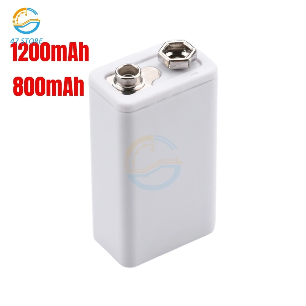 1Pcs USB 9V Rechargeable Battery 800mAh 6F22 Micro USB Li-ion Lithium Batteries for Multimeter Microphone Toy Remote Control KTV