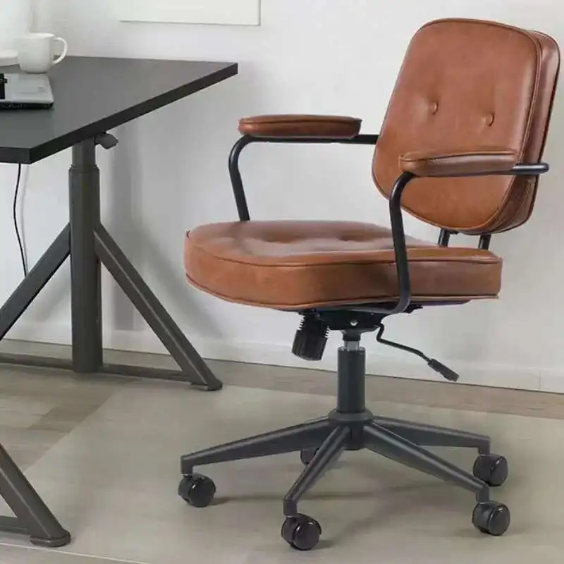 

New Office Chair Lift Swivel Chair Home Computer Study Simple Backrest Seat Bedroom Dormitory Chair Armchair steel frame