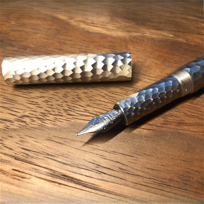 

Schmidt Nib Silver Copper Handmade Hammer Fountain Pens 0.38EF 0.5F Luxury Pen Kawaii for Beginners Artists School Stationery