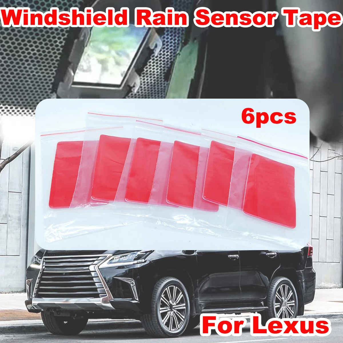 

Rain&Light Sensor Gel Adhesive Film Silicone Cushion Pad For Lexus LX570 RX330 GS350 Windscreen Chip Repair Multi-Purpose Tape