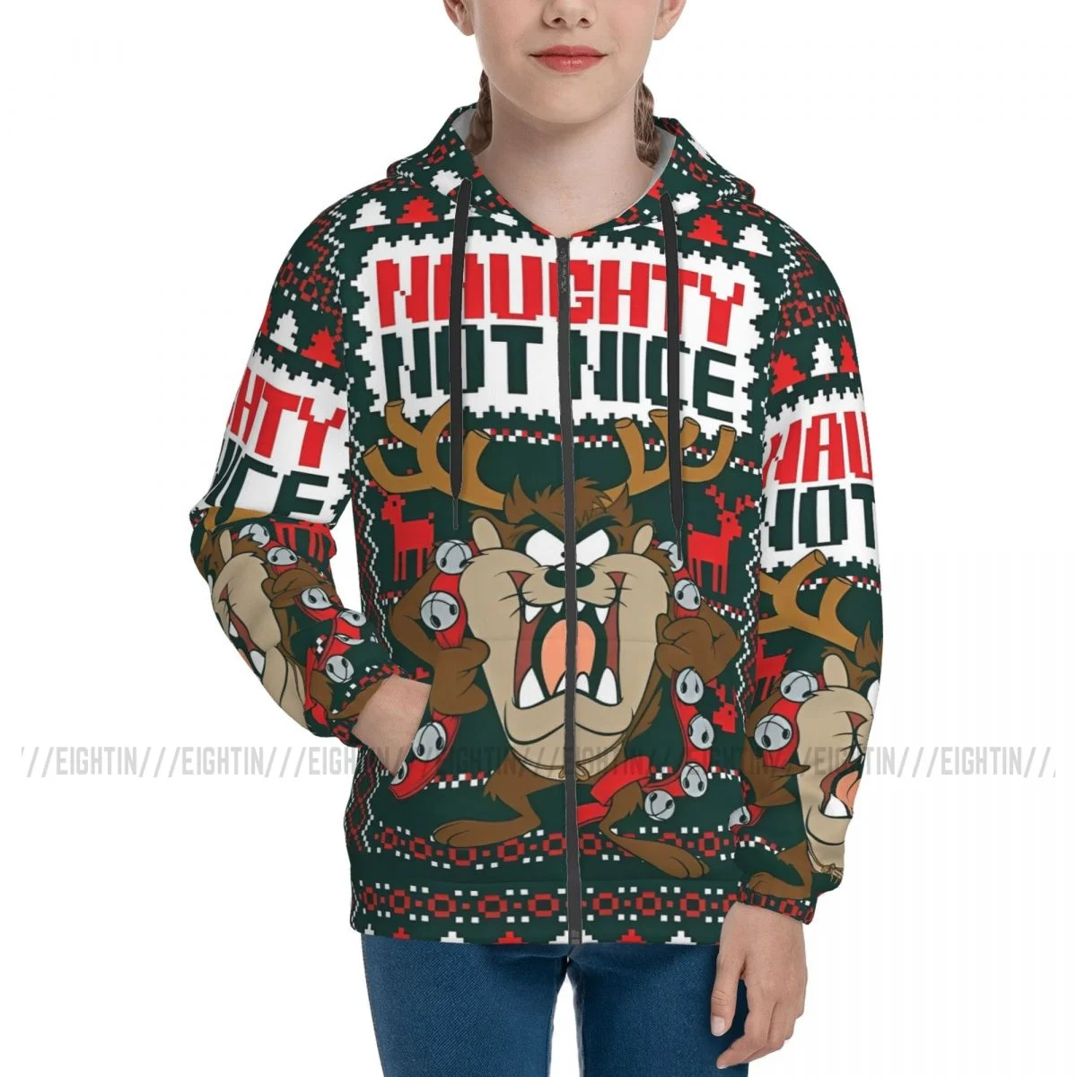 

Christmas Taz-Mania Sweatshirts for Teenage Youth Teens Cartoon Hoodies Xmas Accessories Pullover for Boys Girls Child Kids