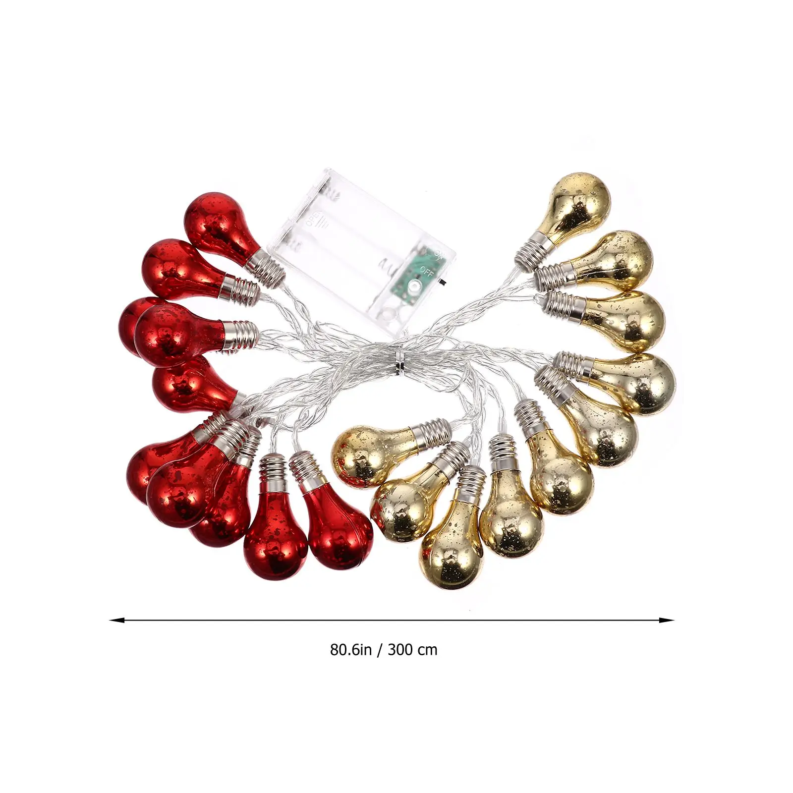 1pc LED Christmas String Lights Ball Shape Decorations for Home Garden Party Operated Holiday Lighting