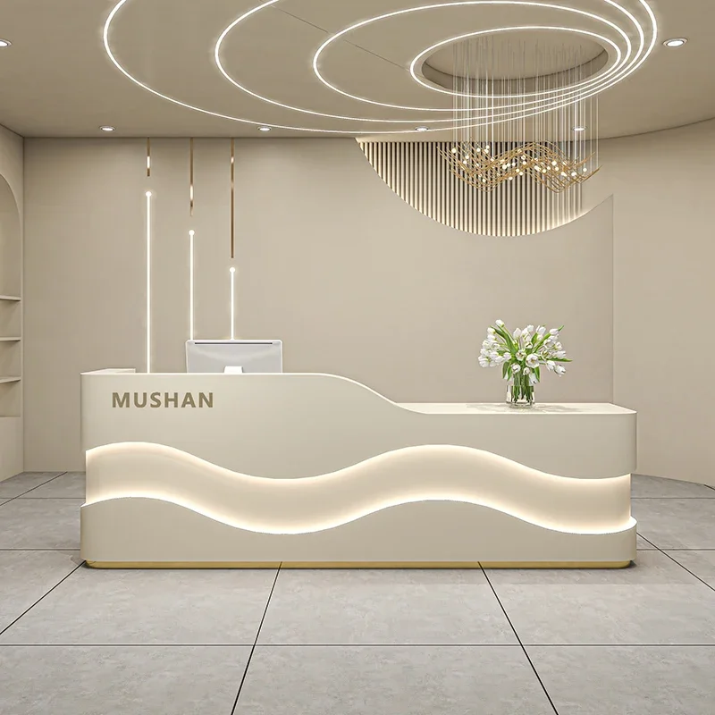 

Executive Beauty Reception Desk Office Salon Clinic Restaurant Receptionist Desk Cash Spa Mostrador Recepcion Shop Furniture