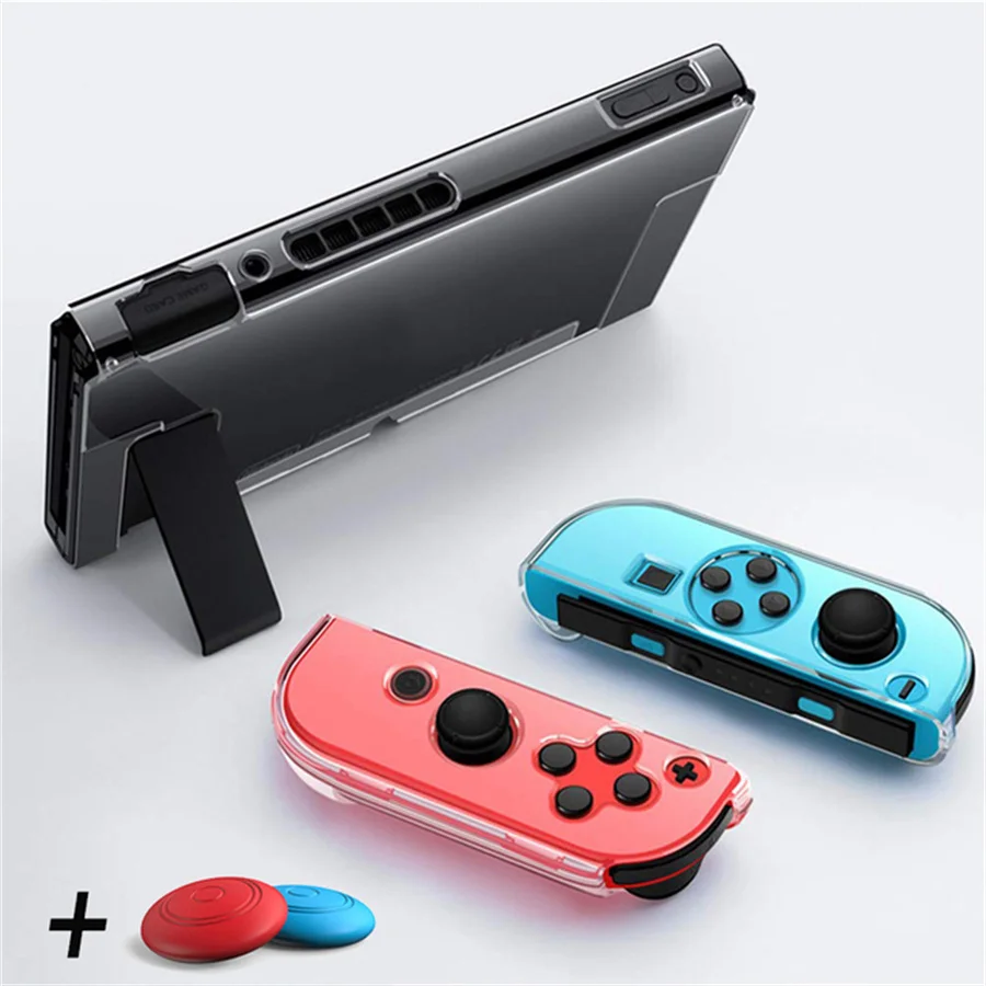 Geeignet für Nintendo Switch, hohe Transparenz, PC-Schutzhülle, Spielkonsolengriff, komplettes Paket, ultradünn, geteilter Schutz – Detail 3
