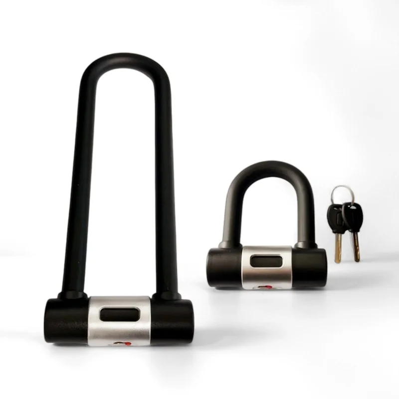 

Falante Anti-Theft Bike U Lock with 2 Brass Keys Motorcycle U Lock Waterproof Bicycle Security 3 Size Options