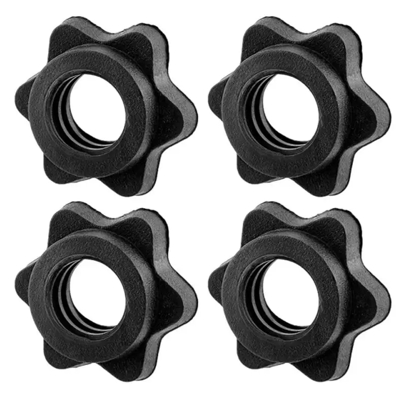 Bar Locks For Weightlifting Barbell Lock Spinlock Collars 4X Weight Collars Barbell Collar Clamps Hex Nut Dumbbell Collars For