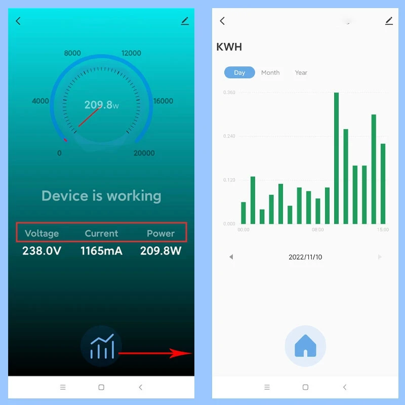 مقياس طاقة Zigbee الذكي من Tuya ، 80A ، شاشة تطبيق المشبك ، كيلو واط/ساعة الجهد ، استهلاك الطاقة الحالي ، من من ، من V
