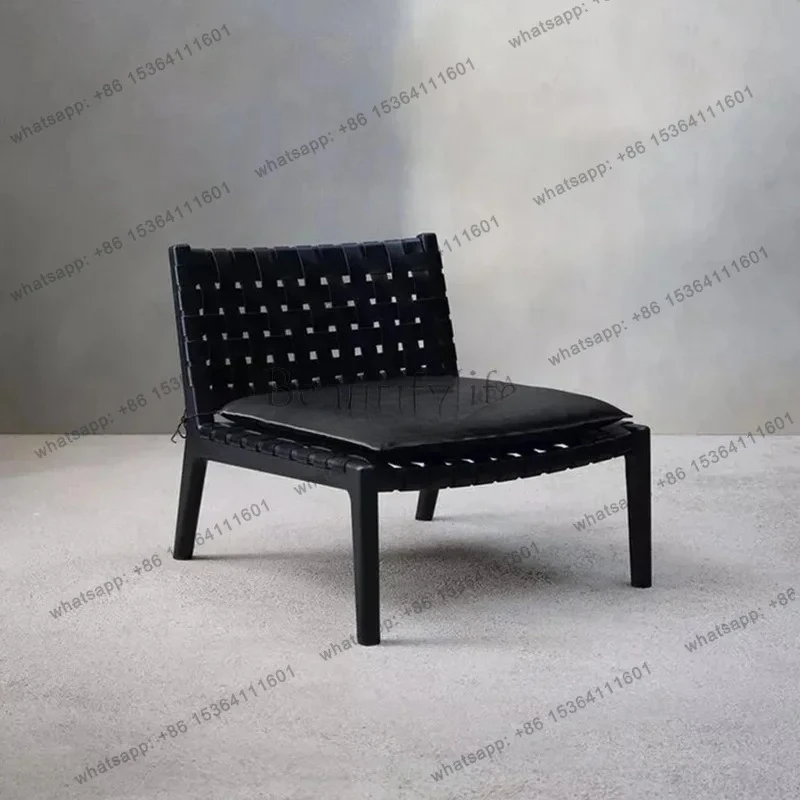 

Braided rattan single sofa, simple living room sofa chair, creative light luxury retro leisure chair