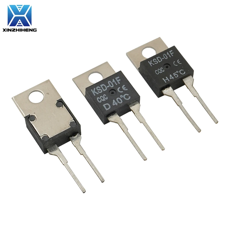 (1-10PCS) TO-220 KSD-01F Temperature Switch Thermostat Thermal Protector NO/NC 35 40 45 50 65 80 90 115 125 150 C Degree JUC-31F