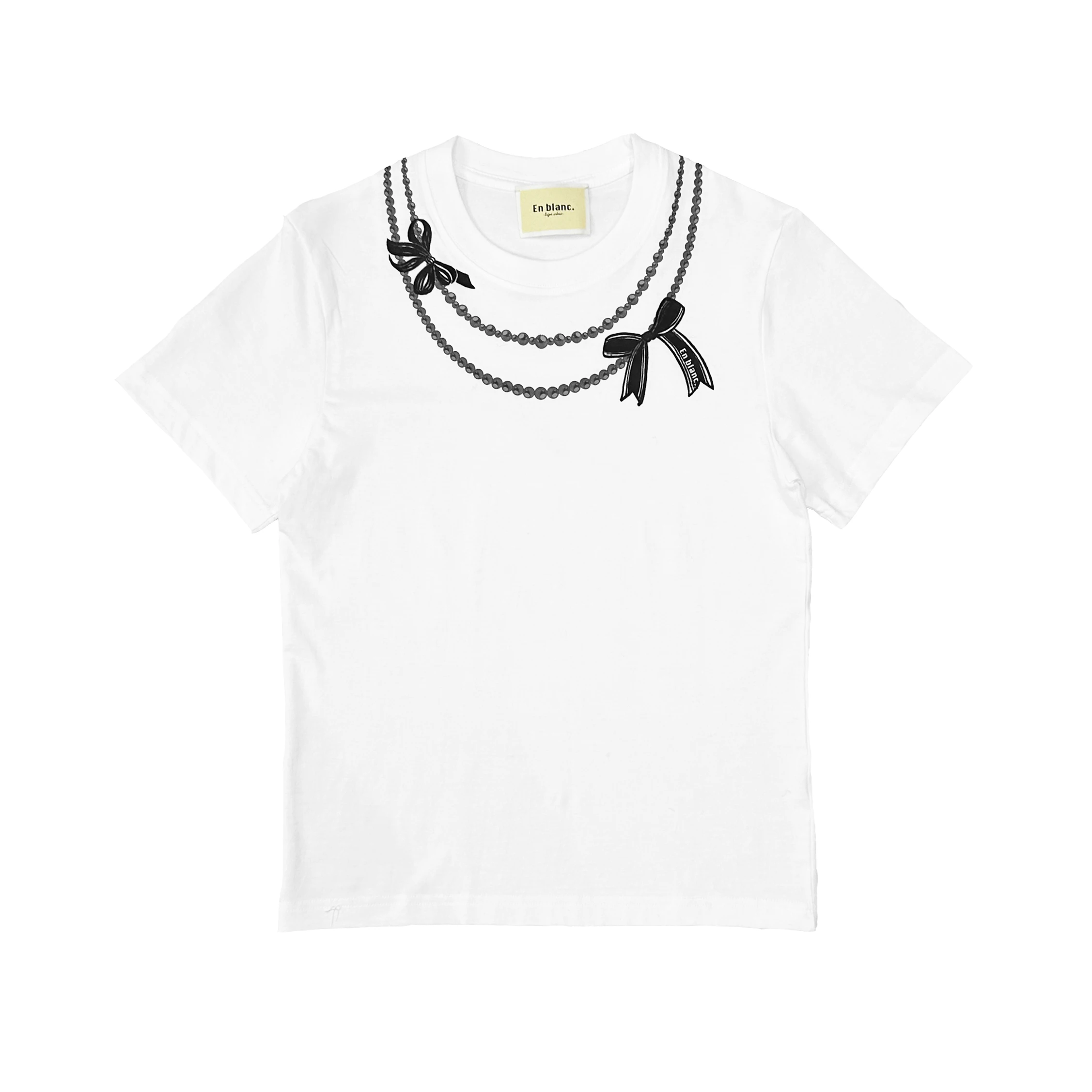 

Футболка с оригинальным дизайном и принтом в виде жемчужного узла, 100% хлопок, лето 2024, женская модная повседневная модель