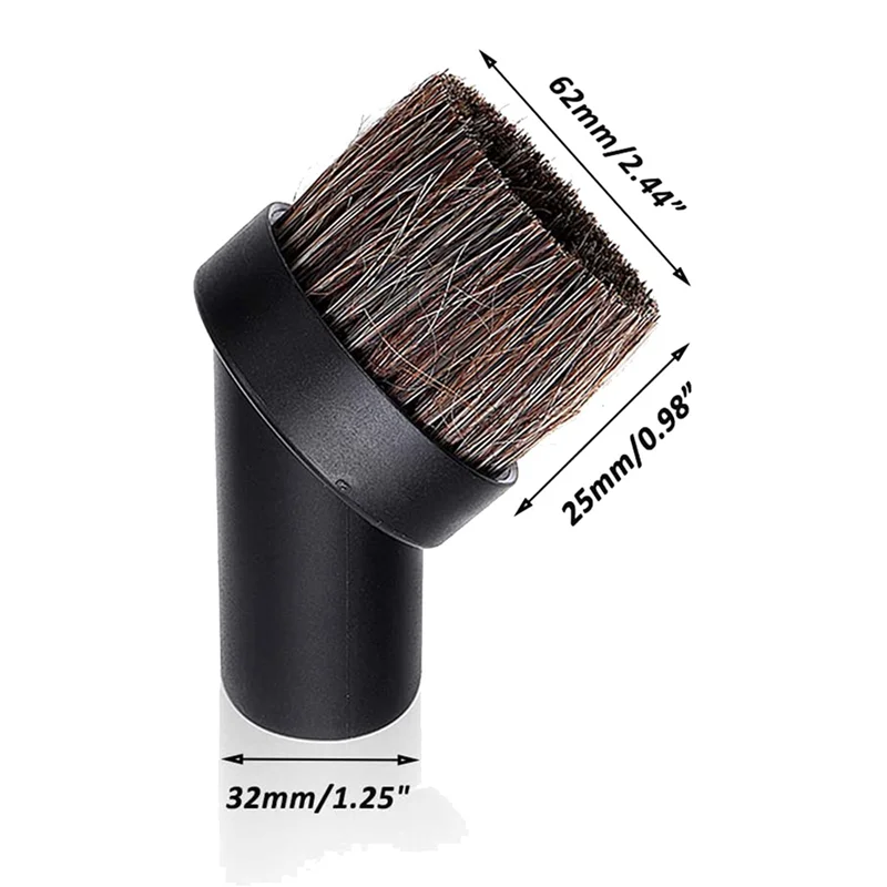 A83X-6 Pieces Vacuum Cleaner Attachment Soft Horsehair Bristle Dusting Brush Vacuum Replacement,Cleaning Tools,Inner Dia 32Mm