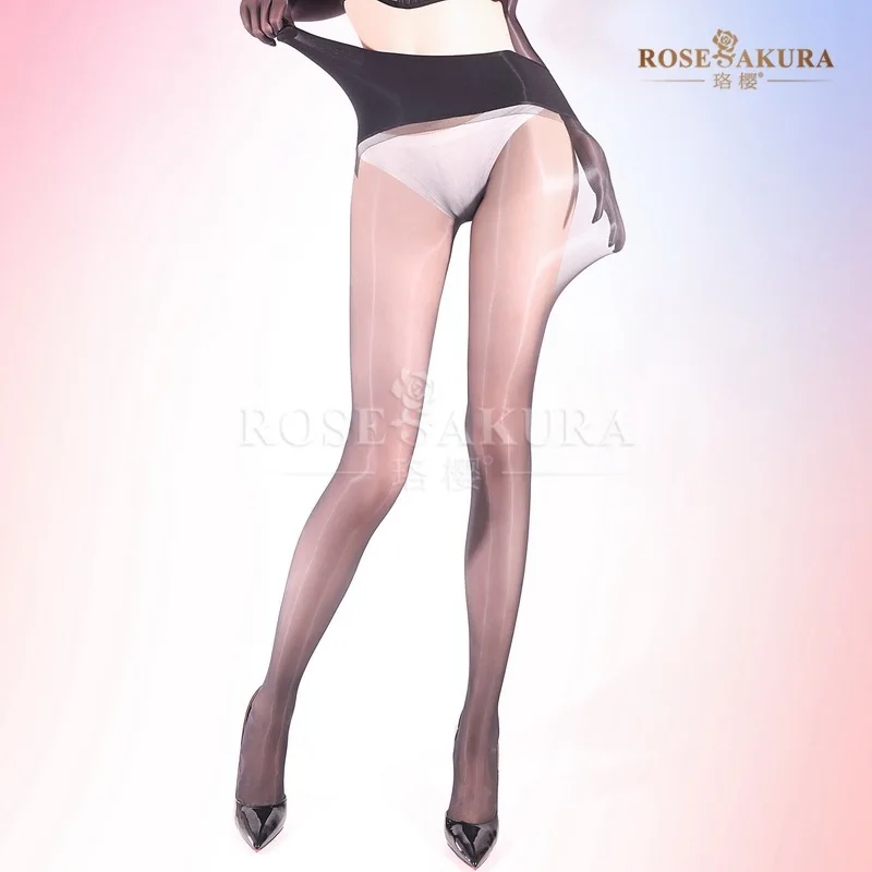2025 new 8491 aurora large size seamless stockings women's ultra-thin oil bright silky smooth tiptoe transparent pantyhose sexy