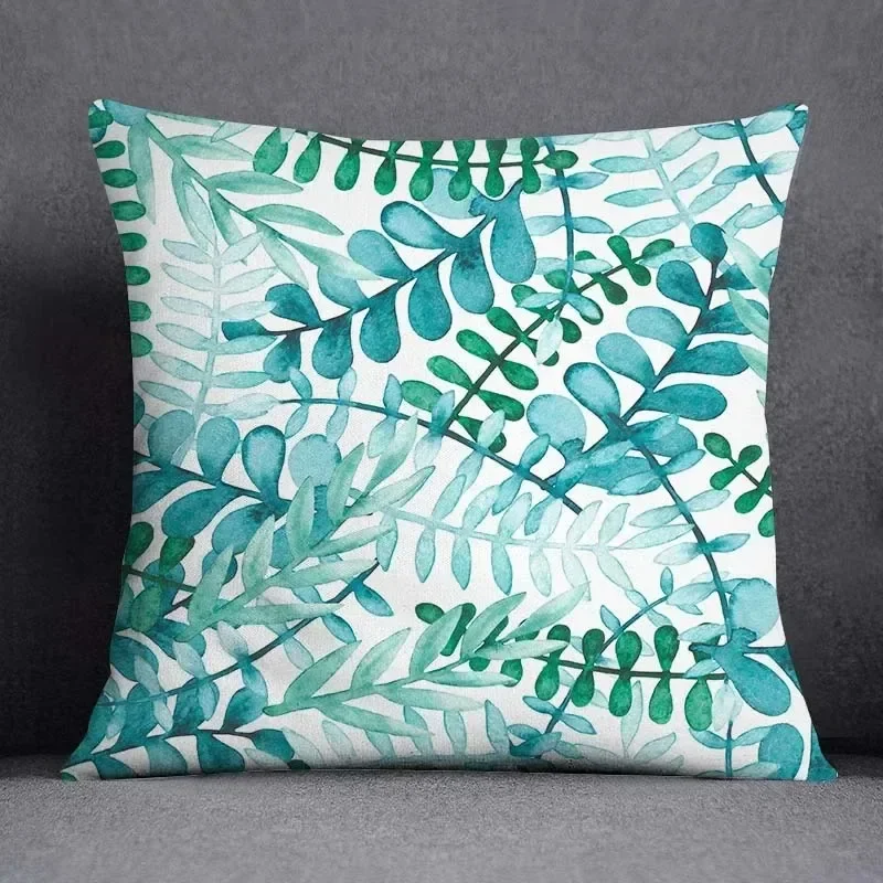Housse de coussin decorativa con motivo Animal Floral vert foncé, taie d'oreiller carrée decorativa para la maison et le office