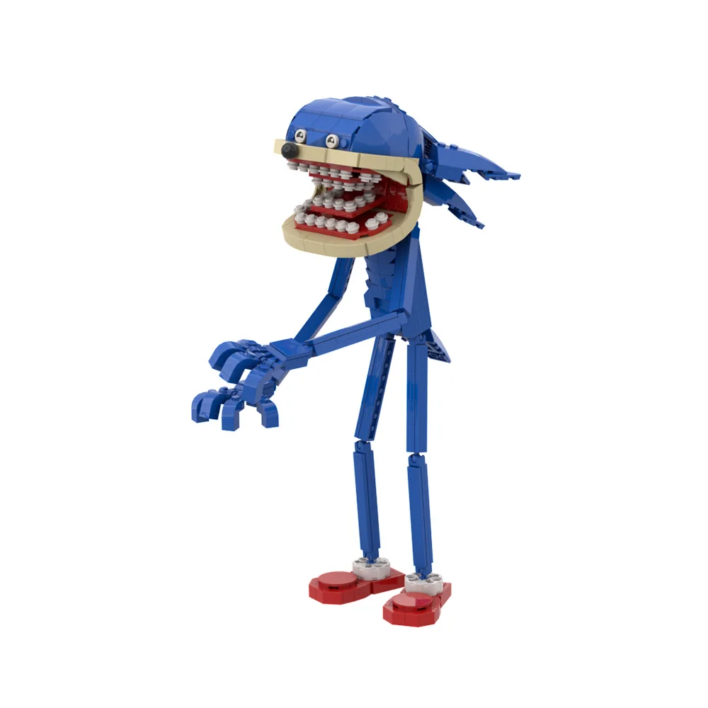 MOC Evils Sonics Scena Giochi horror Sonicedss Building Blcoks Mattoni Modello rosso Sonizi il riccio Anime Figura giocattolo per bambini Regalo