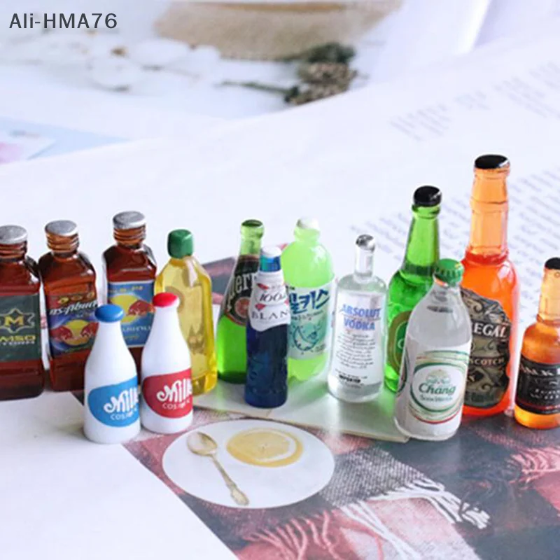 HMA76-5 個 1:12 ドールハウスミニチュアドリンクボトルモデル人形キッチンアクセサリー