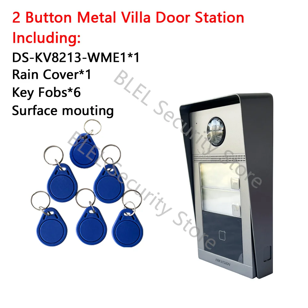HIKVISION IP Video Intercom Door Station DS-KV8113-WME1(C) Surfarce Flush Mounted Support PoE DS-KV8213-WME1(C) DS-KV8413-WME1 C
