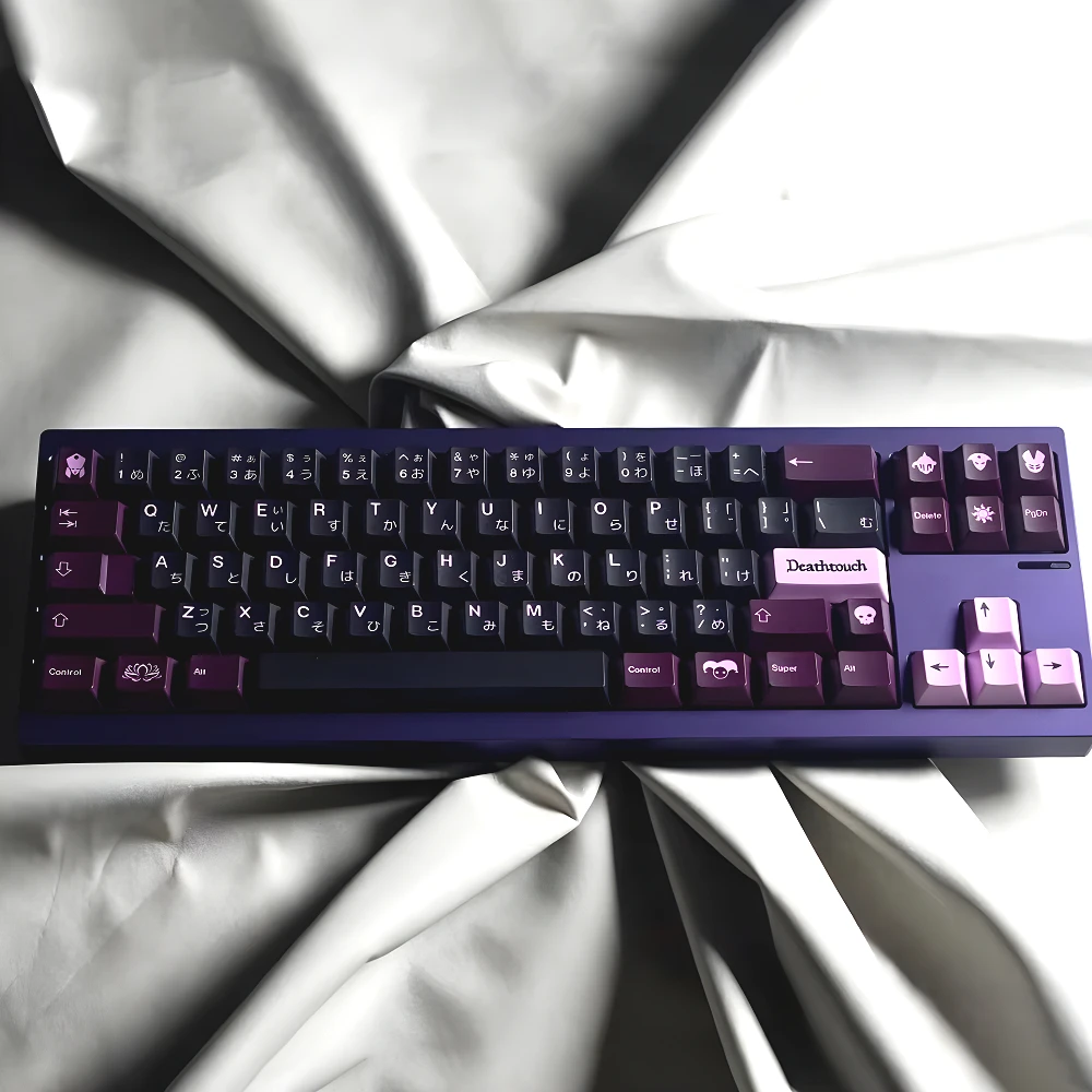 

Purple Theme Keycaps PBT Original Height Heat Sublimation Customized Keycaps for HI75 61 84 96 98 99 104 F87