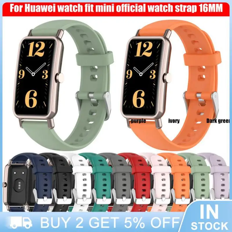 16mm 5.5-8.7 Inches Strap Bracelet Watchband Correa Watch Strap Skin-friendly For Watch Fit Mini Silicone Band 16mm