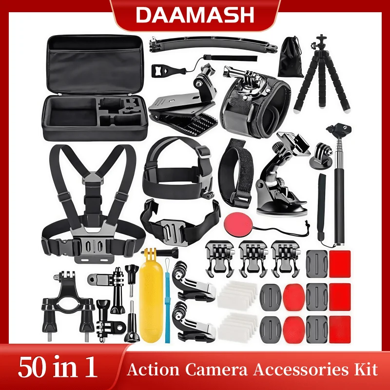50 In 1 Action Camera Accessories Kit for DJI Osmo Action GoPro Hero 10 9 8 7 6 5 4 3 Insta360 AKASO Yi Sjcam Action Camera
