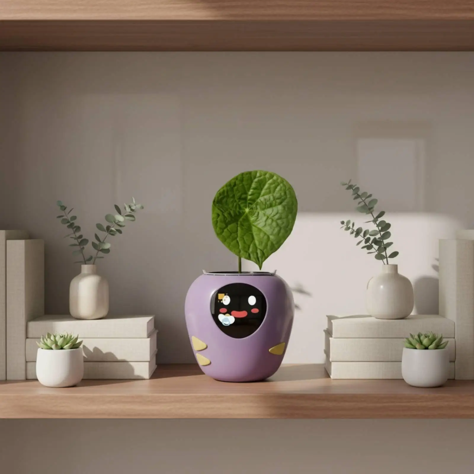 Emotional Companion Pot Talking Flower Pot Intelligent Automatic Watering Planter for Office, Desktop