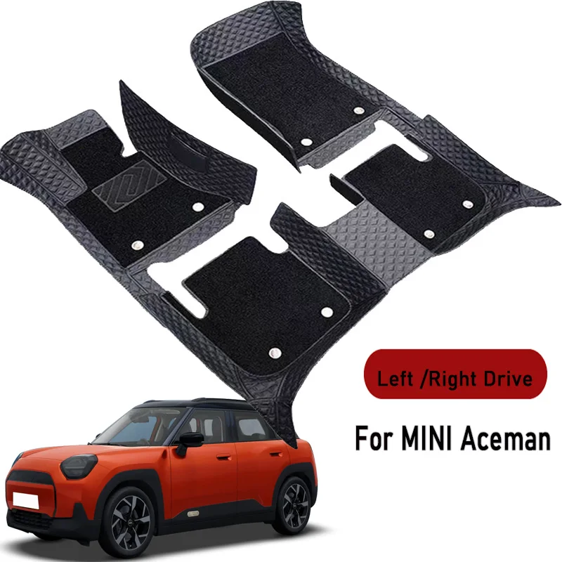 mini-aceman-2022-2024用カスタムカーフロアマット-カスタムフットパッド-自動車カーペットカバー-インテリアアクセサリー